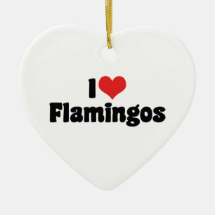 Adorno De Cerámica Me Encantan los Flamencos de Corazón - Amantes de 