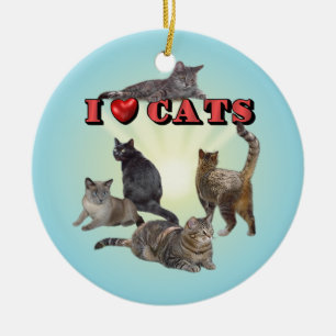 Adorno De Cerámica Me encantan los gatos