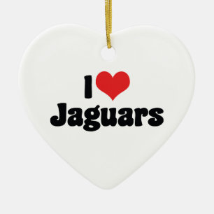 Adorno De Cerámica Me encantan los jaguares del corazón