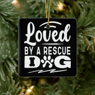 Adorno De Cerámica Me Encantan Los Regalos De Adopción De Un Perro De