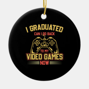 Adorno De Cerámica Me Gradué ¿Puedo Volver A Mis Videojuegos?