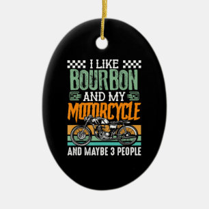 Adorno De Cerámica Me Gusta Bourbon Y Mi Regalo De Motocicleta