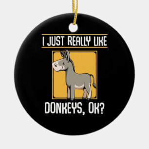 Adorno De Cerámica Me Gustan Los Burros