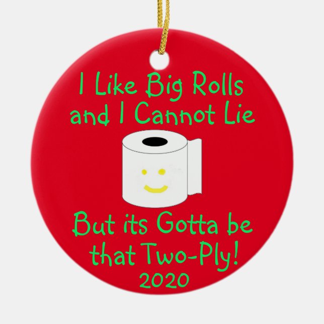 Adorno De Cerámica Me gustan los rollos grandes y no puedo mentir (Frente)