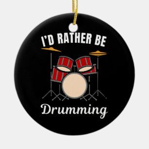 Adorno De Cerámica Me gustaría estar en mi trabajo, dice el baterista