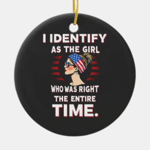 Adorno De Cerámica Me identifico como una chica que tenía razón todo