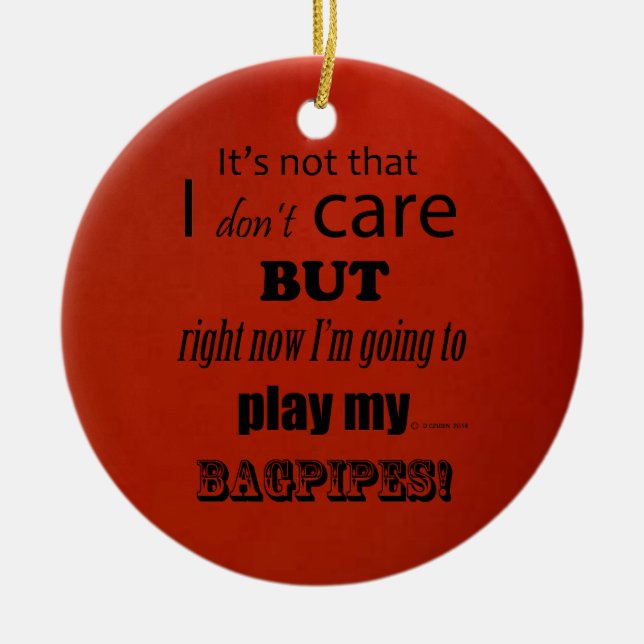 Adorno De Cerámica Me importan los Bagpipes (Frente)