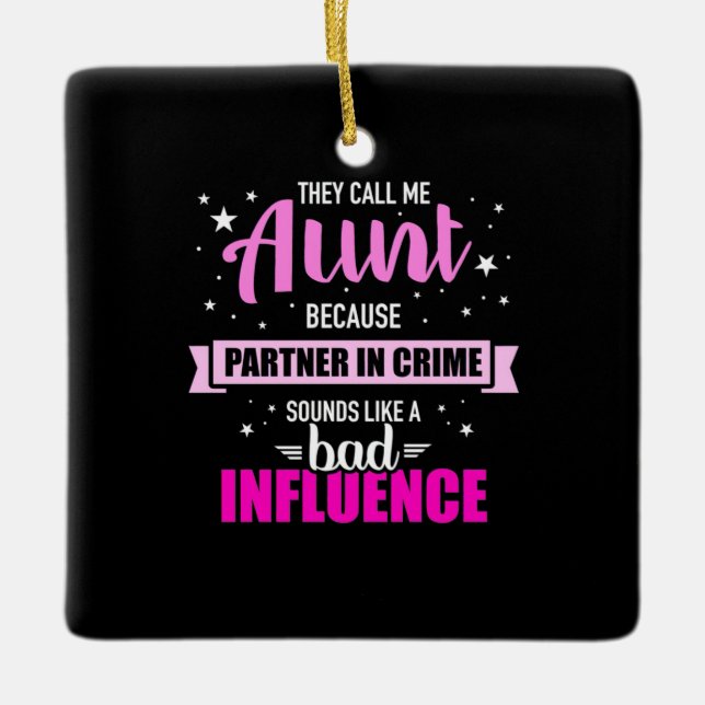 Adorno De Cerámica Me llaman tía (Anverso)