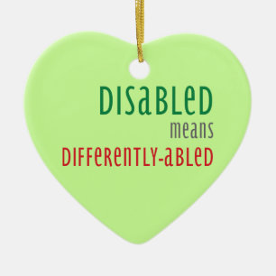 Adorno De Cerámica Means differently abled Christmas Disabled ornamen