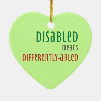 Adorno De Cerámica Means differently abled Christmas Disabled ornamen