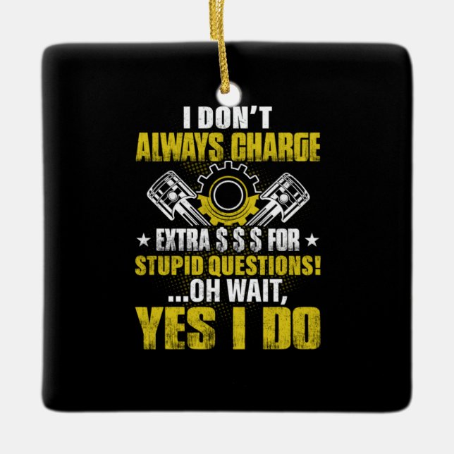 Adorno De Cerámica Mecánico No Siempre Cargo Mecánico (Anverso)