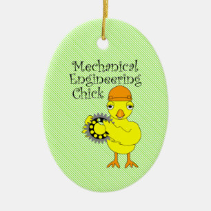 Adorno De Cerámica Mechanic Engineering Chick Gear