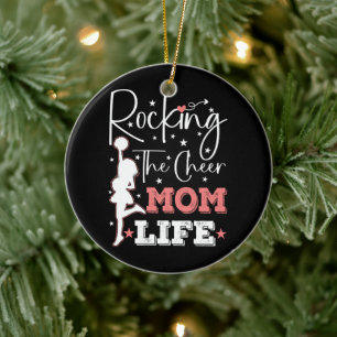 Adorno De Cerámica Meciendo la vida de mamá animadora divertida anima