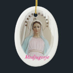Adorno De Cerámica Medalla cerámica Medjugorje<br><div class="desc">Diez más cerca de tu tuya,  en cerámica,  la imagen de la Reina de la Paz,  de Medjugorje (3)</div>