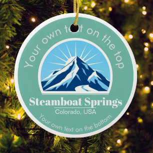 Adorno De Cerámica Medalla de la estación de esquí de Steamboat Sprin