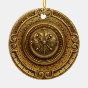 Adorno De Cerámica Medallón 1 del oro