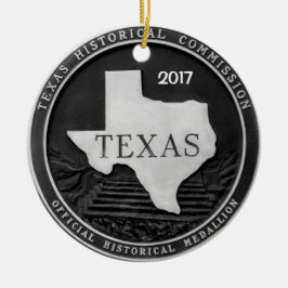 Adorno De Cerámica Medallón Histórico de Texas