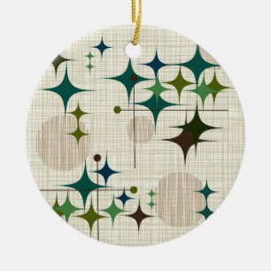 Adorno De Cerámica Mediados de siglo Starbursts moderno y globos