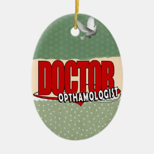 ADORNO DE CERÁMICA MÉDICA DE LOGO OPTHAMOLOGISTA