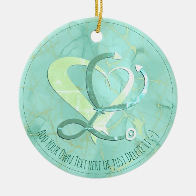 Adorno De Cerámica Médica, enfermera, paramédico, plantilla de regalo (Frente)