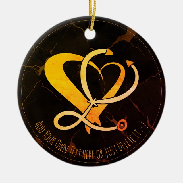 Adorno De Cerámica Médica, enfermera, paramédico, plantilla de regalo (Frente)