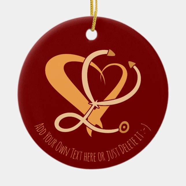 Adorno De Cerámica Médica, enfermera, paramédico, plantilla de regalo (Frente)