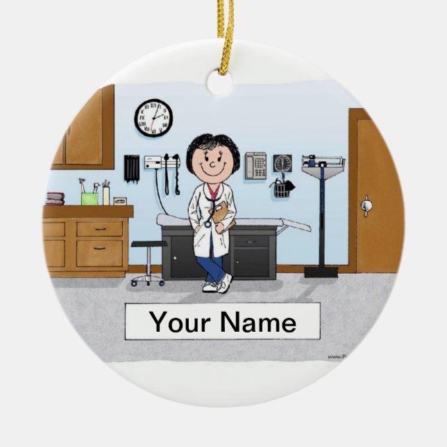 Adorno De Cerámica Médica - Mujer (Frente)