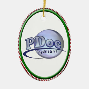 Adorno De Cerámica MÉDICA PDoc DE LOGO PSIQUIATRISTA PSIQUIATRISTA