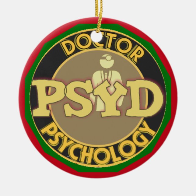 Adorno De Cerámica Médica PsyD DE LOGO DE PSICOLOGÍA PSICOLOGISTA (Frente)