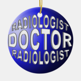 ADORNO DE CERÁMICA MÉDICA RADIOLOGISTA NAVIDAD ORNAMENTE AZUL
