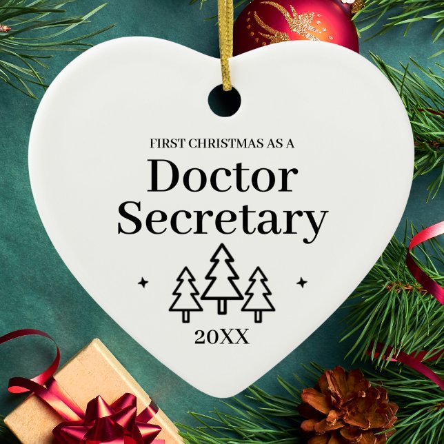 Adorno De Cerámica Médica Secretario Navidades de nuevos empleos (Doctor Secretary New Job Christmas Ceramic Ornament
)