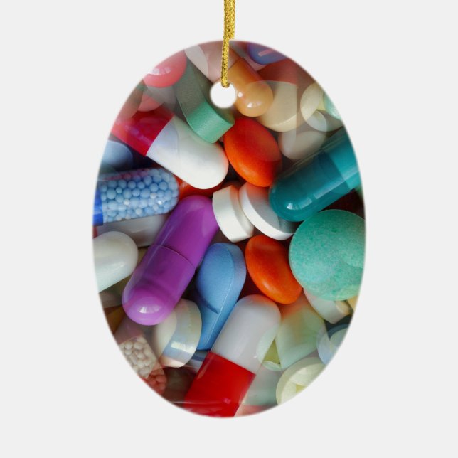 Adorno De Cerámica medicamentos para pastillas (Frente)