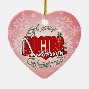 ADORNO DE CERÁMICA MÉDICO DEL OSTEÓPATA DEL NAVIDAD