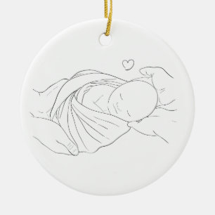 Adorno De Cerámica MÉDICO FIV Miracle Work Gift Ornament Pink