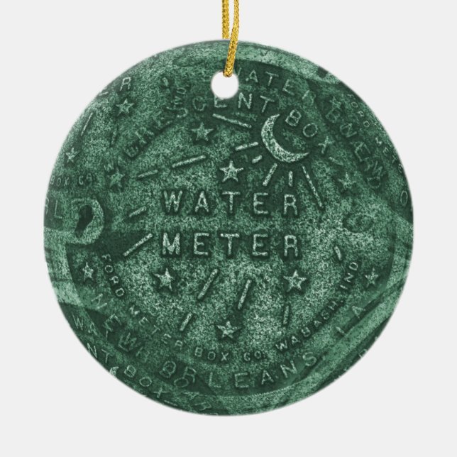 Adorno De Cerámica Medidor de agua del barrio francés (Frente)