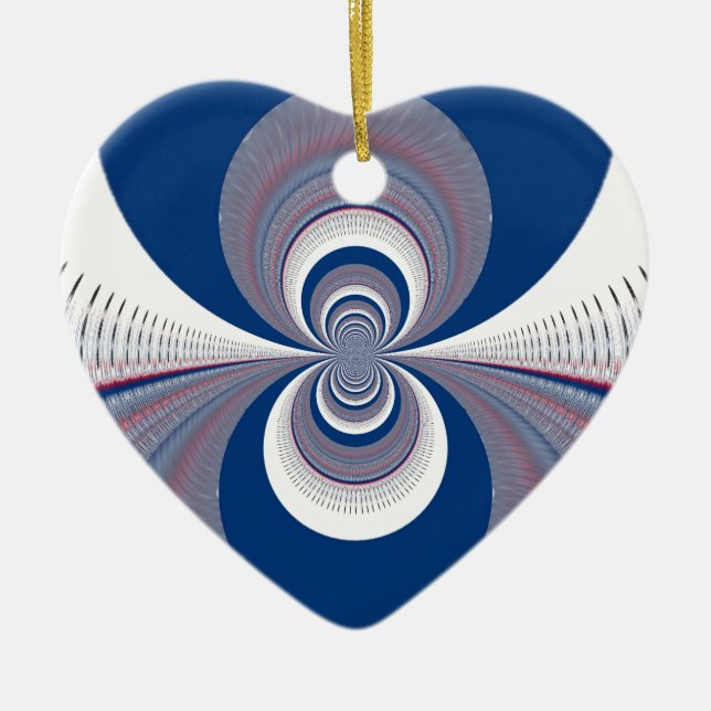 Adorno De Cerámica Medio azul (Frente)