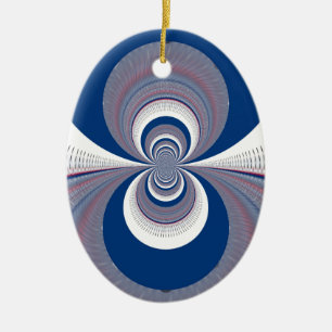 Adorno De Cerámica Medio azul