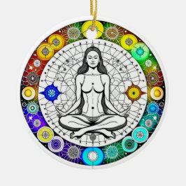 Adorno De Cerámica Meditación pacífica tranquila y serena