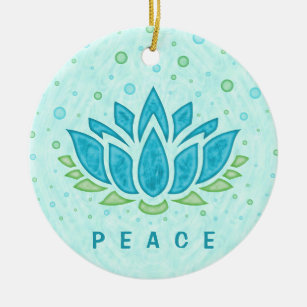 Adorno De Cerámica Meditación Yoga Lotus Flower Zen   Plantilla de te