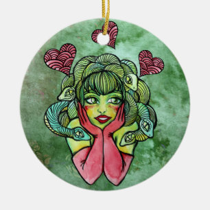 Adorno De Cerámica Medusa