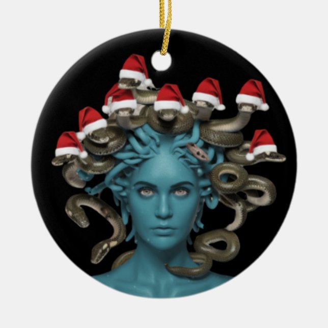 Adorno De Cerámica Medusa Christmas Ornament (Frente)