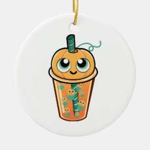 Adorno De Cerámica Medusa de Boba de Calabaza