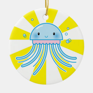 Adorno De Cerámica Medusas de Kawaii