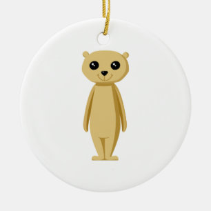 Adorno De Cerámica Meerkat. lindo
