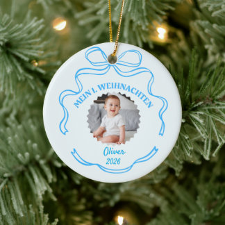 Adorno De Cerámica Mein 1. Weihnachten Ornament für Baby, Junge