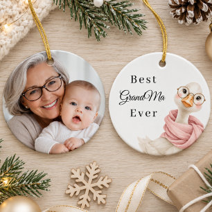 Adorno De Cerámica Mejor Abuela del Mundo Foto de Ganso