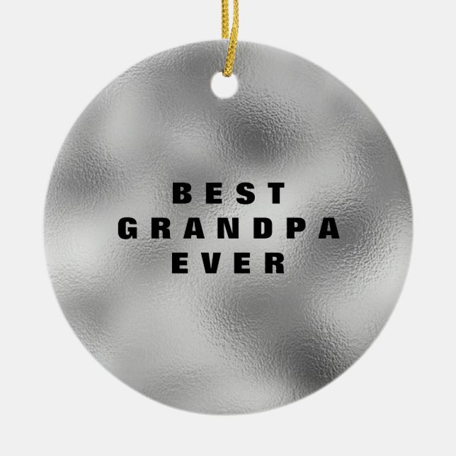 Adorno De Cerámica Mejor Abuelo Personalizado (Frente)