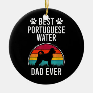 Adorno De Cerámica Mejor amante del agua portuguesa de DAD de Perro
