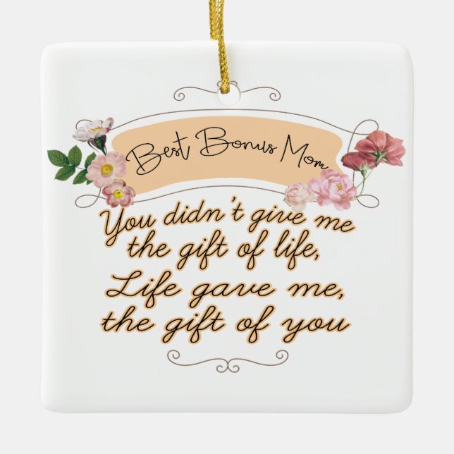 Adorno De Cerámica Mejor Bono Mamá (Anverso)