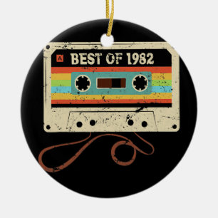 Adorno De Cerámica Mejor de 1982 Vintage 40 años Mujeres 40